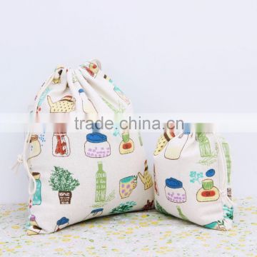 wholesale colorful cotton drawstring pouch