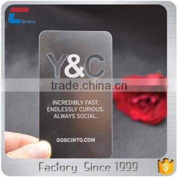 Custom printing stainless steel metal card