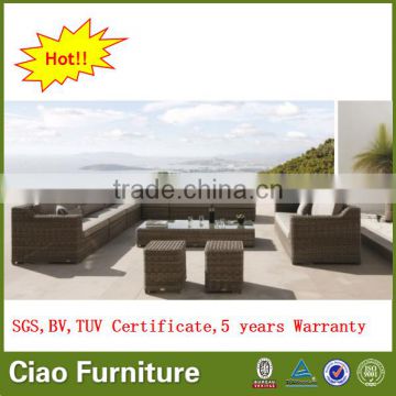 Modern design rattan outdoor furniture wicker sectional sofa set