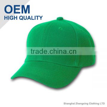 green baseball cap 100%cotton drill