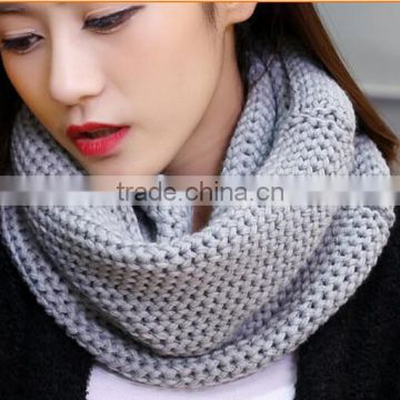 ladies girl fashion infinity scarf acrylic knit infinity scarf