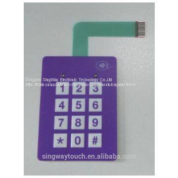 Flexible Two Colour Membrane Keyboard Switch with Tail