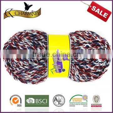 Charmkey wholesale hand knitting texture yarn 100 acrylic yarn