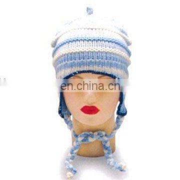 A/B thread blended with silver thread knitted hat