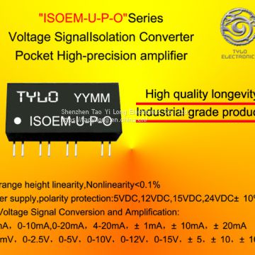 ISOEM-U3-P1-O1 Pocket Voltage Signal Electromagnetic isolator Converter High-precision amplifier 0-75mV covert 4-20mA