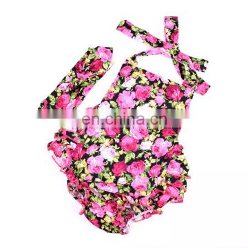 Wholesale girl floral clothes baby kid romper
