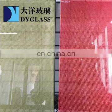 Reinforced blue wire mesh security glass