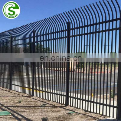 2m high Commercial fence panel Iron tubular fencing for Hotel