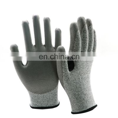 Level 5 Black Nitrile Foam Coated HPPE Cut Resistant Kitchen Sandy Nitrile Gloves