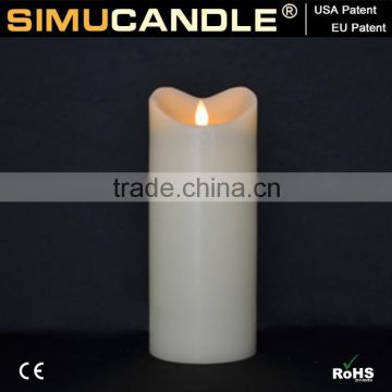 LED flameless candle with real dancing flame and timer function