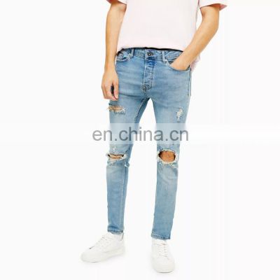 Clothing Factory Yihao Custom Men distressed stretch jeans