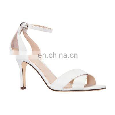 women unique attractive design high heel cross strap sandals shoes