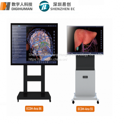 EC Human virtual anatomy Digihuman Anatomy system Autopsy screen Medical Education Teaching