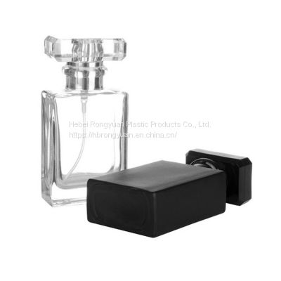 Empty 30ML 50ML 100ML Rectangular Glass Perfume Bottle Luxury Square Glass Spray Bottle For Fragrance Oil