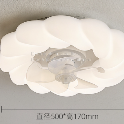 6rd gear /Cloud Fan Light /Cream air fan ceiling light room intelligent no flicker