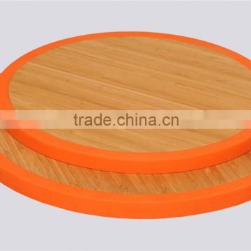 "bamboo cutting board for fruits and vegetables with silicone"