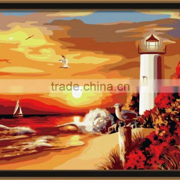 DIY oil painting by numbers canvas painting happy house for living room 5030