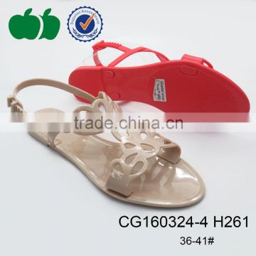 Best quality cheap flat ladies jelly summer sandals