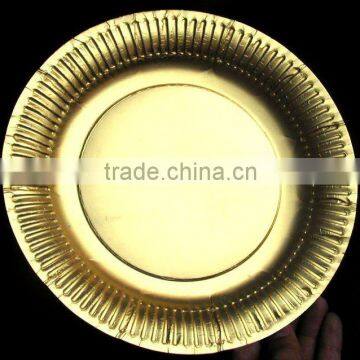 Golden paper plate