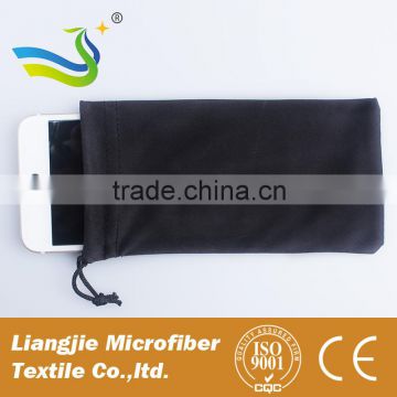 Microfiber drawstring mobile phone pouch bag Manufacturer supply