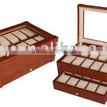 Delicate Design Alligator Skin Exterior Watch Display Box