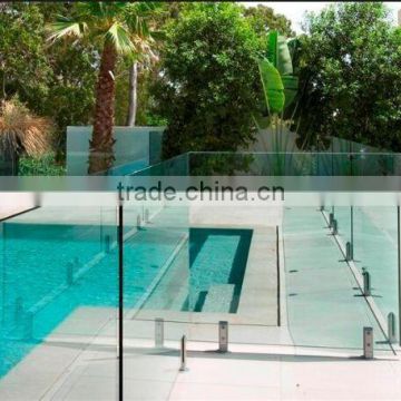 high quality tempered pool glass balustrade with EN12150, AS/NZS2208:1996, BS62061981
