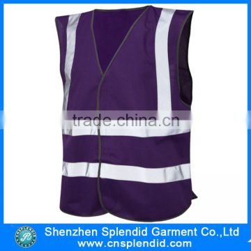 Cheap Custom Logo Reflective Purple Roadway Safety Vest                        
                                                Quality Choice