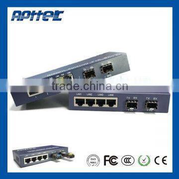 Light ning Industrial 4 ports mini poe switch 12V 100 port switch