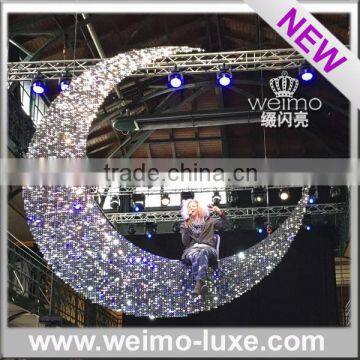2016 Patent Silver Shimmer Disc Board Moon For Event/Wedding Decor