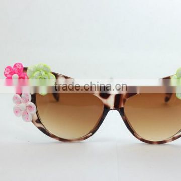 New fashion Retro handmade Three Rose flower beach UV 400 sunglasses