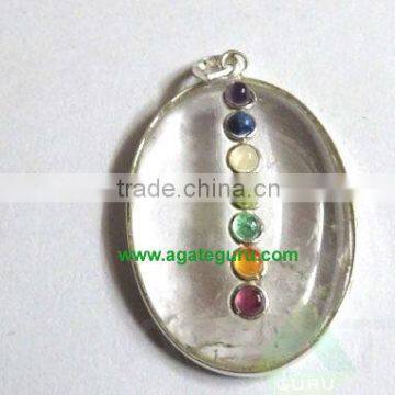 Crystal Quartz Oval Pendent : Wholesaler Manufacturer