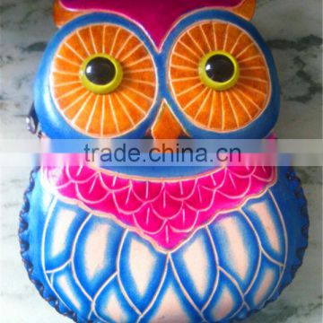 China Supplier 100% Wholesales Night Owl Animals Cute Leather Coin Purse/Leather Coin Purse