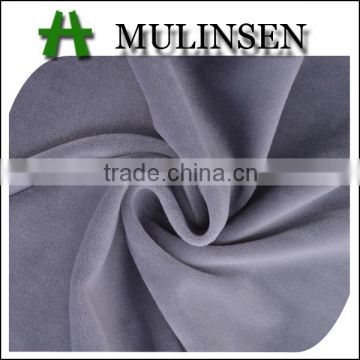 Shaoxing Mulinsen warm and soft solid dyed knitted poly spandex velvet