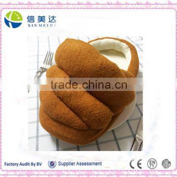 Fun creative bread food plush slippers