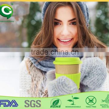 Eco-friendly Coffee mug ,coffee mug with silicon lid and handle