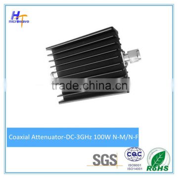 RF attenuators coaxial 100 watts DC - 3GHz 5 10 15 20 30dB N Connectors