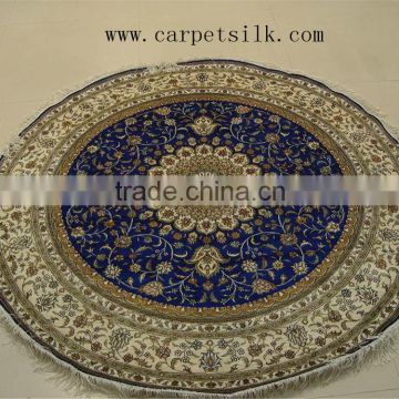 circular handmade silk carpet persian design turkish circular blanket dinning room carpet