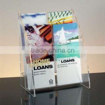 Clear elegant acrylic brochure holder, acrylic leaflet holder