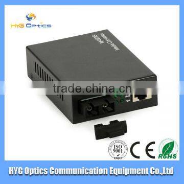 power external 100/1000M 2 electric Singlemode two fiber media converter