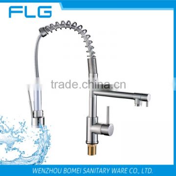 Online Wholesale Lead Free Nickel Brush UPC Pull Down Kitchen Sink Faucet Mixer Tap FLG2087A
