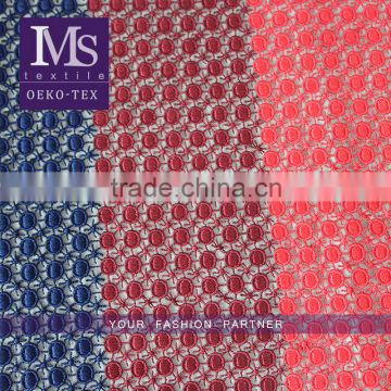M.seven TEXTILE 100% polyester chemical lace embroidery fabric for ladies dresses