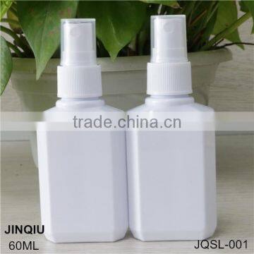 60ml thick petg screw cap bottle, medical spray bottle,white square spray bottle