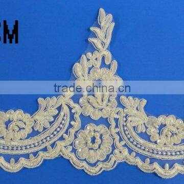 New promotion paper lace trim for wedding dress