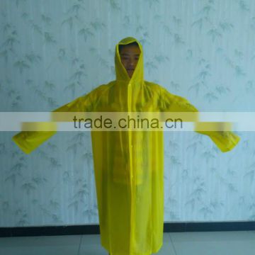 Adult Yellow 100% PVC Raincoat Manufacturer
