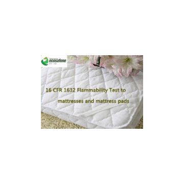 16 CFR 1632 Flammability Test to mattresses and mattress pads
