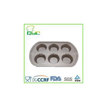 Non-Stick Carbon Steel 6 Cups Muffin Tray