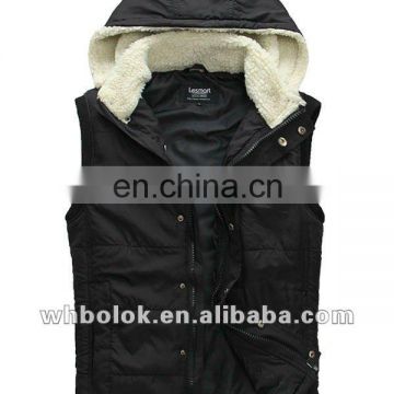 Fashionable mens stylish winter waistcoat with lambwool collar vest