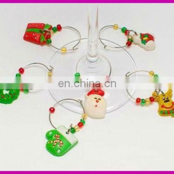 promotional fashion Christmas wine charms beautiful for various bottles