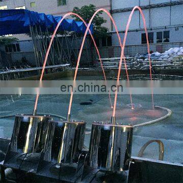 Outdoor water jet fountain colorful jumping laminar jet