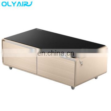 Multi function coffee table bar with usb charger and 2 high quality speakers